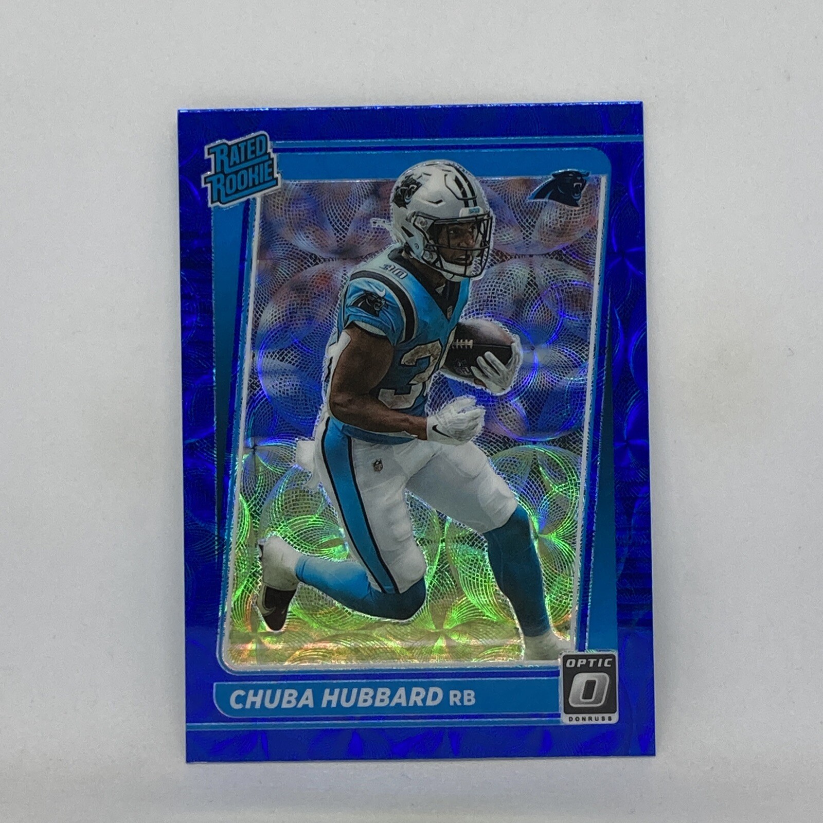 Chuba Hubbard Rookie Blue Scope Prizm 2021 Panini Donruss Optic Football #225