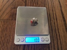 925 sterling silver pink Rhodochrosite semiprecious gem 10 grams size ring 5 VTG