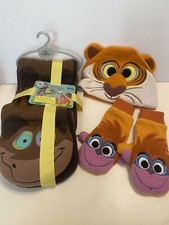 Disney The Jungle Book SHERE KHAN Hat KAA Scarf KING LOUIE Mittens Set NEW