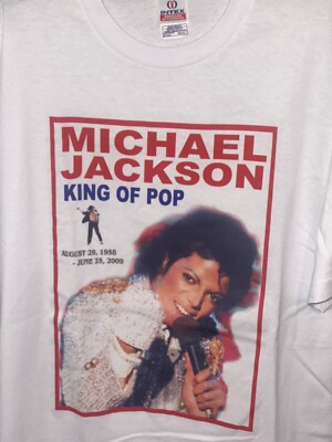 00's Michael Jackson King of Pop RIP T-shirt Men's Size XL | eBay