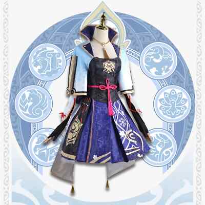Genshin Impact Kamisato Ayaka Cosplay Kostüm Halloween Party Karneval XXL