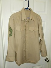 Genuine US Marine Military Khaki Long/short Sleeve Dress Shirts assorted Sizes