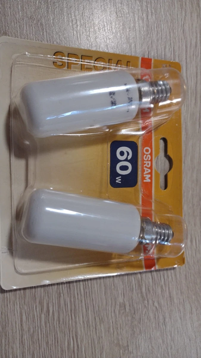 Ampoule Tube MAZDA 18x51mm E14 15W - Incandescente Claire, 240V, Neuve, Fabriquée En France