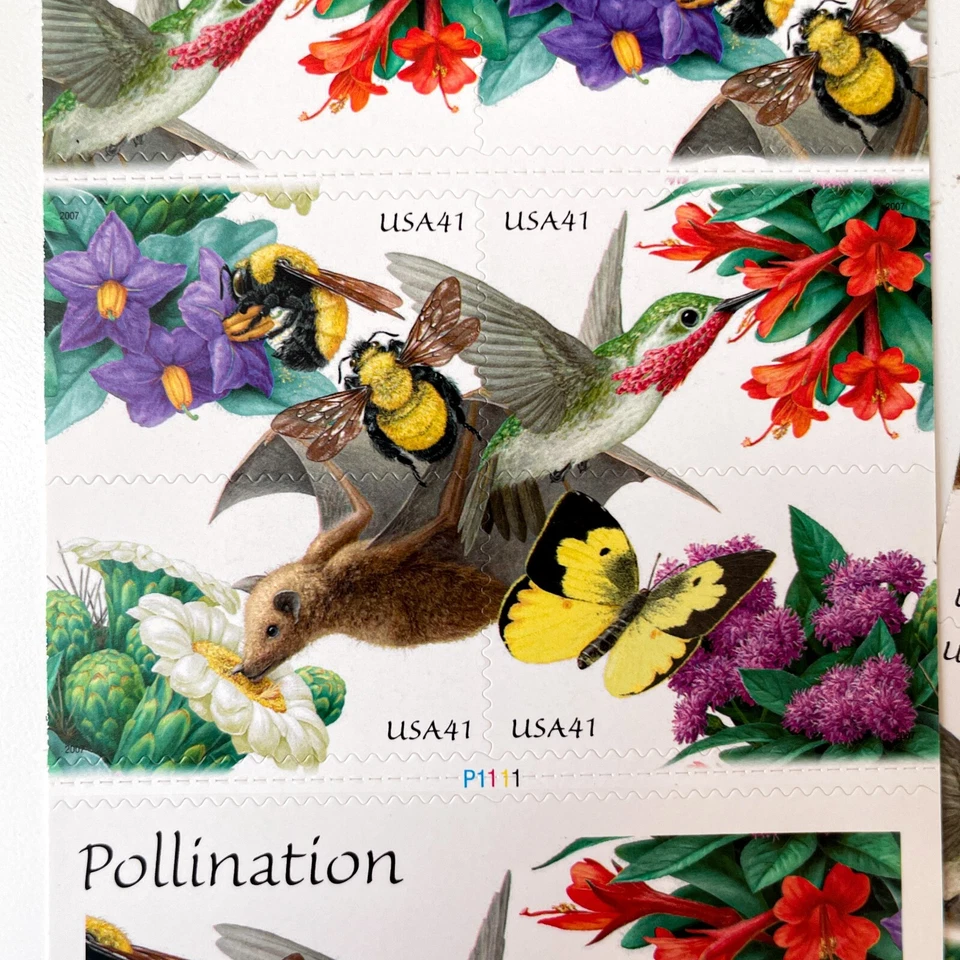 US # 4156d POLLINATION 41c (2007) - Booklet of 20 Stamps Floral Nature NEW MINT - Image 2 of 2