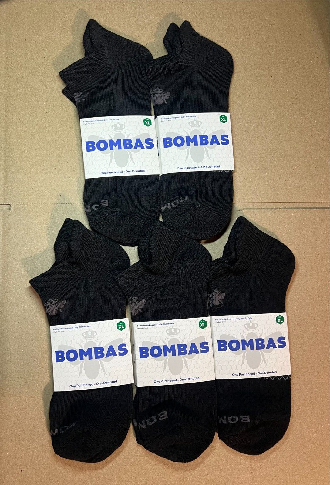 Bombas Socks Unisex Ankle Size XL Men's Woman's Ankle Socks Lot Of 5 Pairs-image