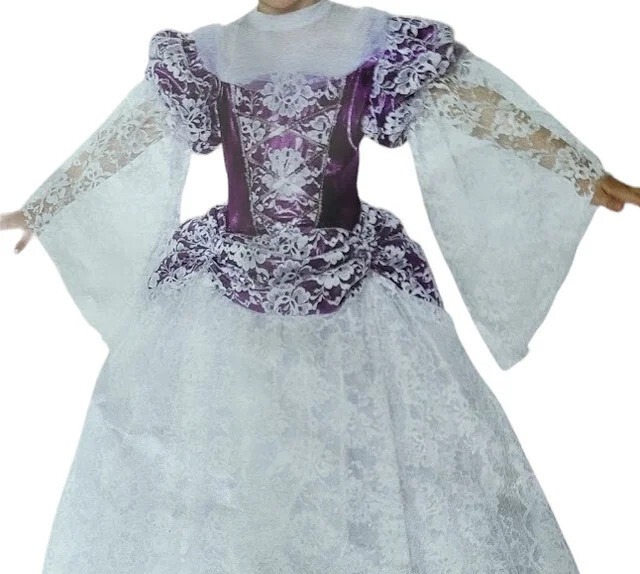 Vestido Disfraz de Princesa y Reina Medieval para Niña - Talla 10 años