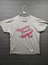 Vintage Tommy Hilfiger Jeans 85 90s Gray T-shirt USA Made Size L/XL Distressed