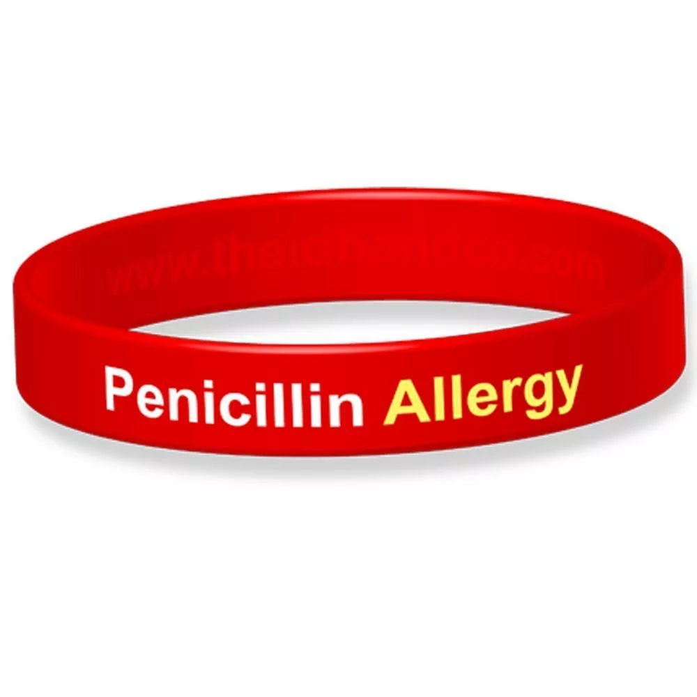 Penicillin allergy wristband sale