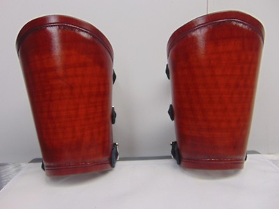 BRITISH TAN PLAIN LEATHER TOLLED GAUNTLET. THRASH METAL (MDLG0354)..... TANKARD