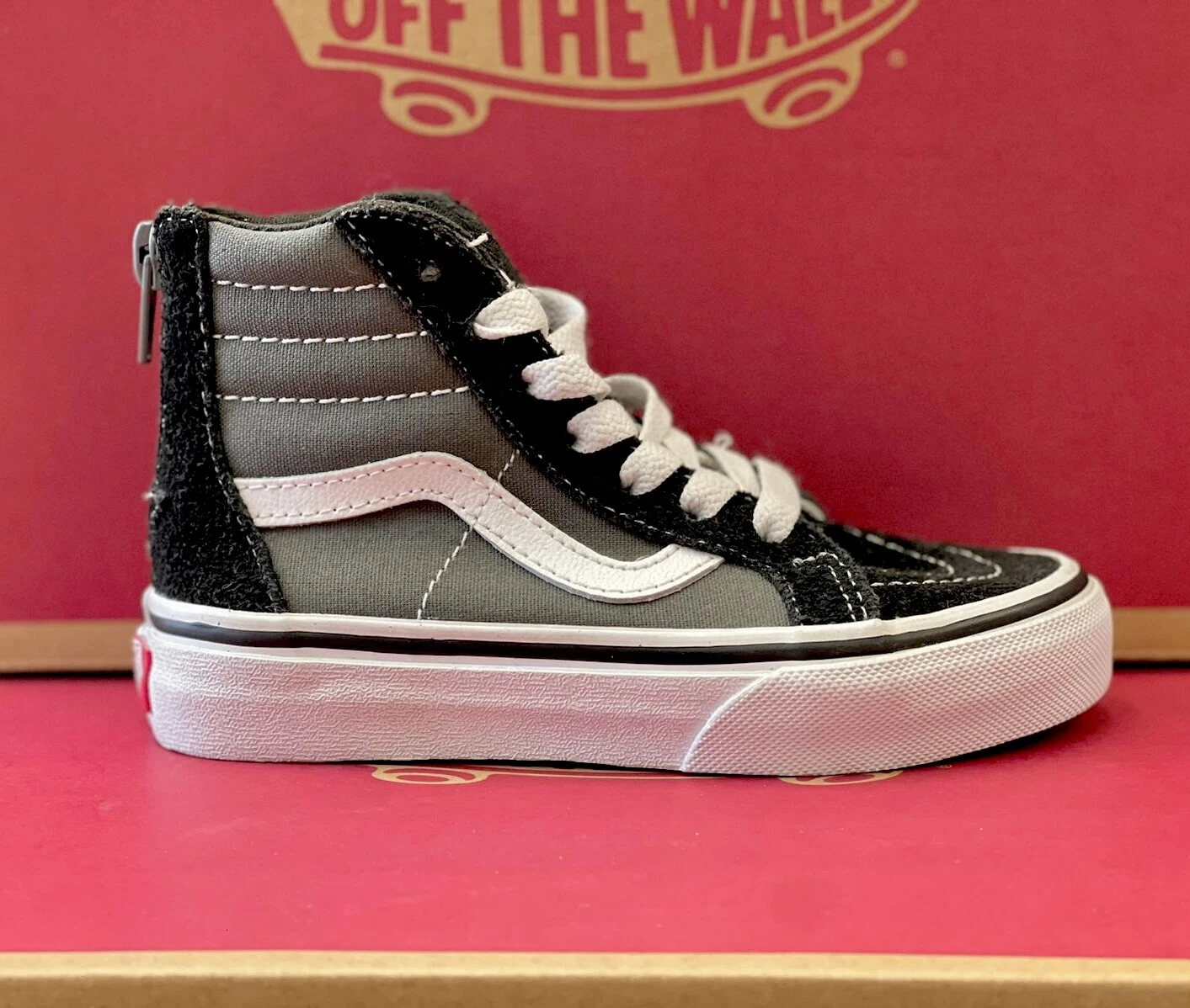 Vans Scarpe quotidiane Sk8 Hi per bambini con cerniera nero carbone