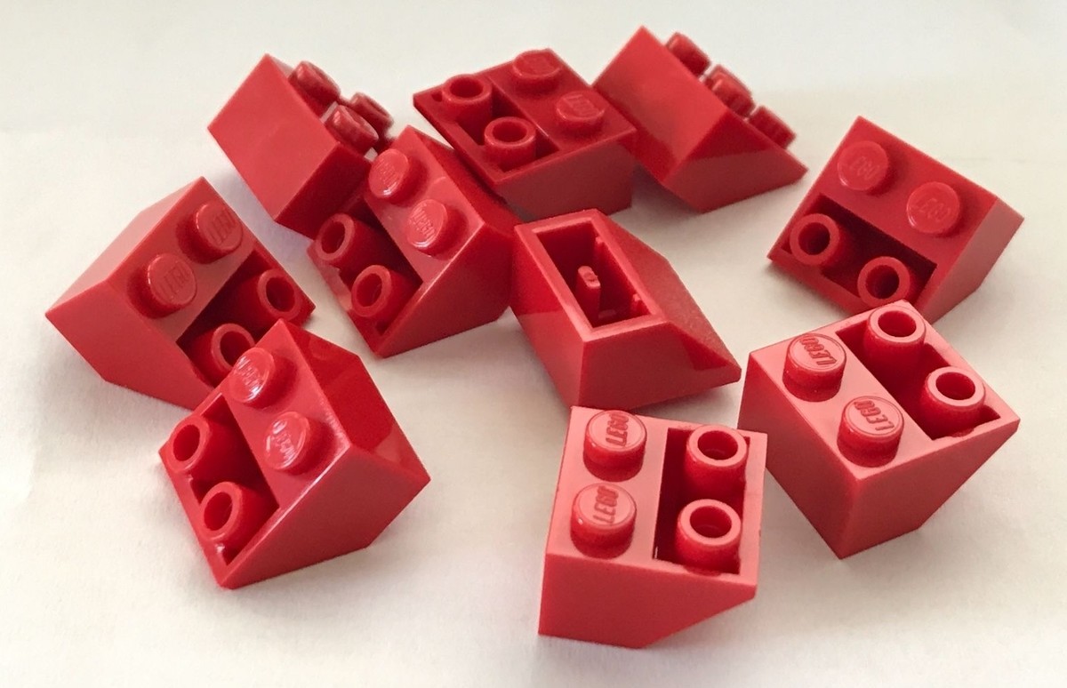NEW* 50 Pieces Lego RED Slope INVERTED 45 2X2 3660 | eBay