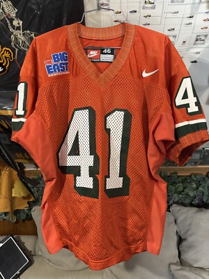 Vintage 90s Nike Miami Hurricanes Team Issued Big East Football