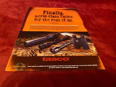 PGUN9 WERBUNG 11X8 TASCO WORLD CLASS OPTICS