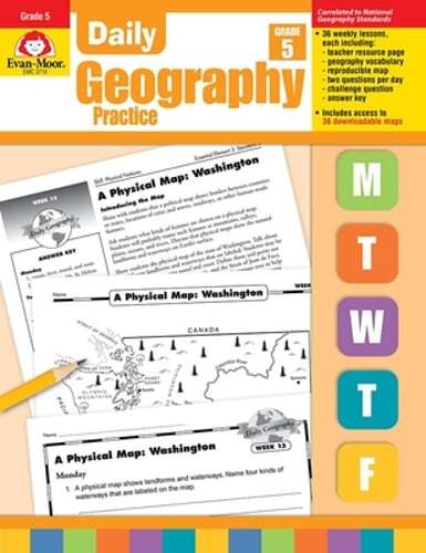 Daily Geography Practice Grade 5: EMC 3714 by Evan-Moor Educational Publishers