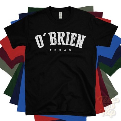 O'BRIEN TEXAS T-SHIRT Knox City Knox USA retro varsity style hometown gift idea