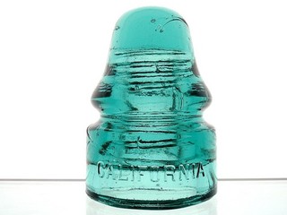 MINT EARLY CALIFORNIA Glass Railroad Telephone Signal Insulator