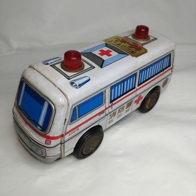 Blech Krankenwagen People Friction UENO Topre Made in Japan Showa Retro