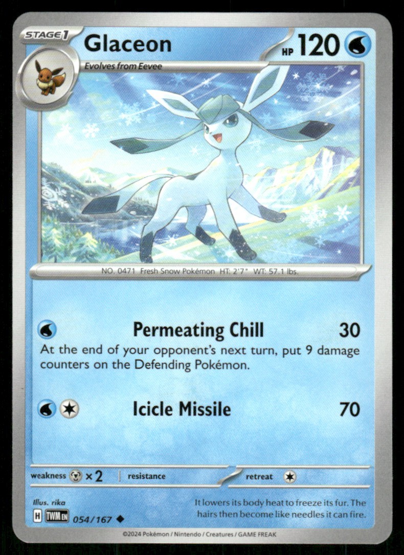 2024 Scarlet & Violet Series - Twilight Masquerade Glaceon Uncommon #54