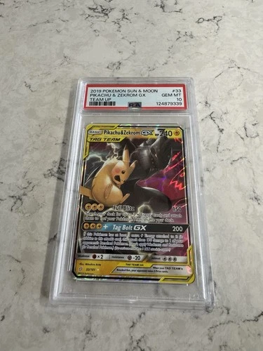 The Pokémon Company 2019 Sm-Team Up Pikachu & Zekrom GX 33/181 Holo PSA 10 EN