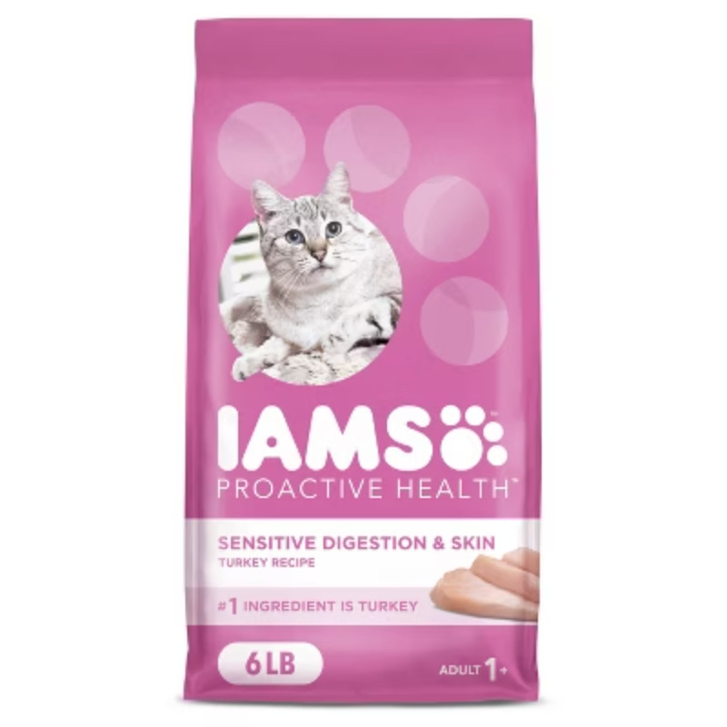 IAMS Proactive Health Sensitive Digestion and Skin Turkey Flavor Dry Cat Food