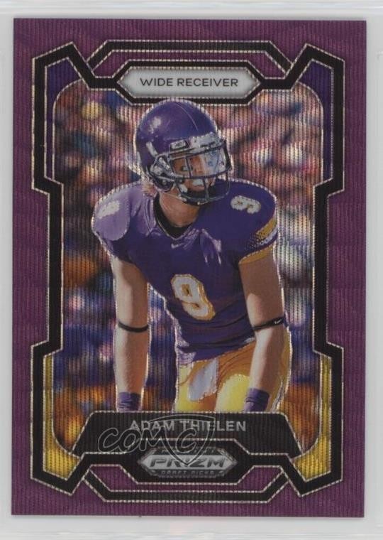 2024 Panini Prizm Draft Picks Purple Wave Prizm Adam Thielen #16 1mi4