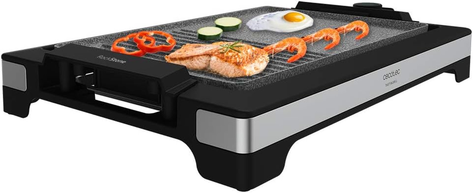 Piastre Grill Tasty&Grill 2000 Inox Mixstone. 2000 W, Termostato Regolabile in 5