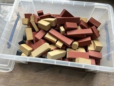 Original Steinbauklötze / Anker-Steine im Aufbewahrungskasten