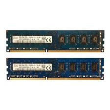 16GB Pair | 2x8GB Desktop RAM PC3L-12800U DDR3L-1600 SK Hynix HMT41GU6DFR8A-PB