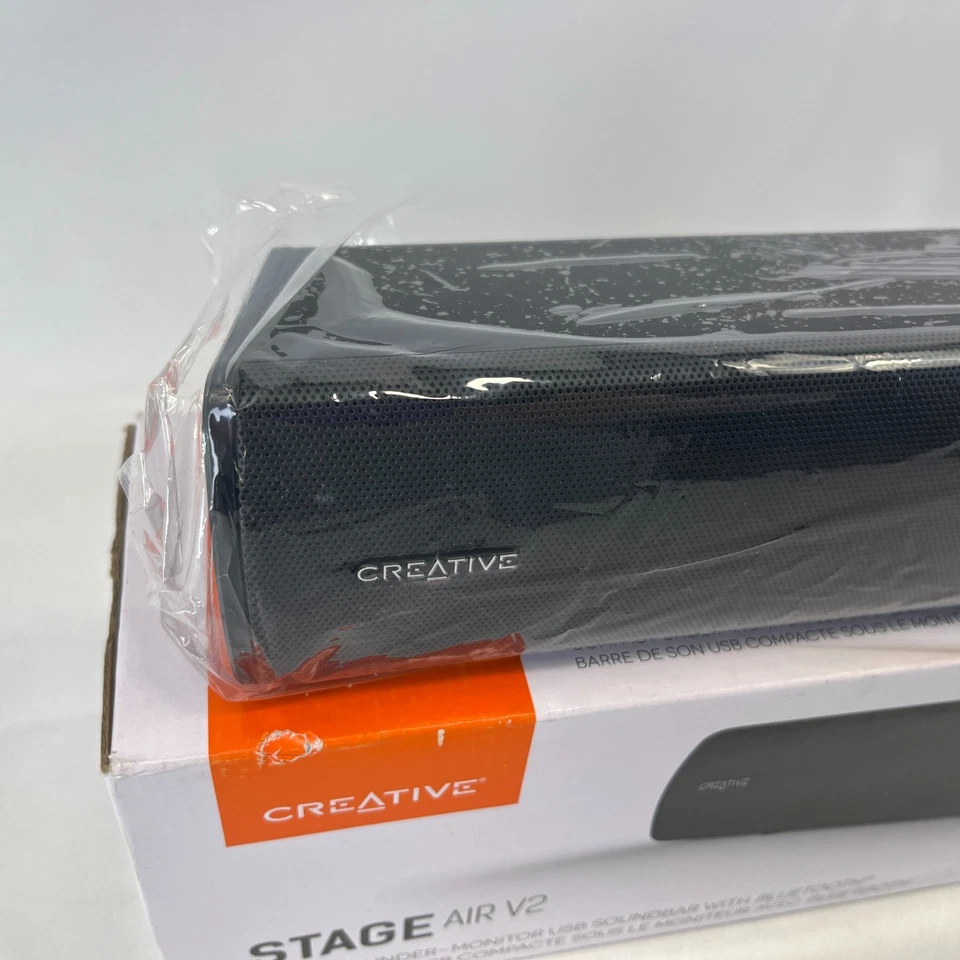 Creative Stage Air V2 Compact Under-Monitor Soundbar in Black 20W - Image 2 of 4