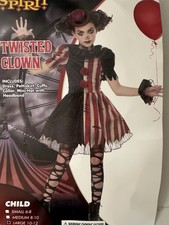 Twisted Clown Costume Children Large 10-12