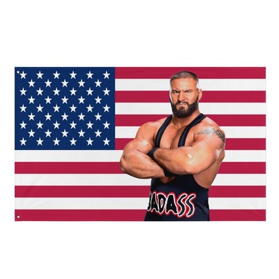 Bron Breakker American Flag Tapestry    Powerhouse  WWE Wall Art 34.5'' X 56''