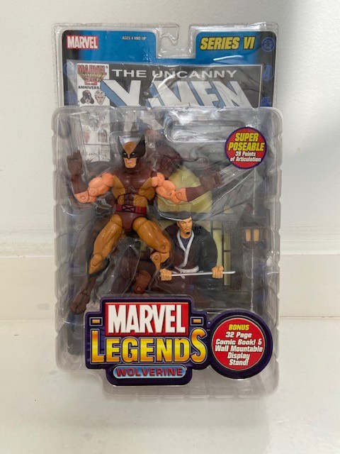 Marvel Legends Wolverine Series VI Toy Biz 2004 MOC original scellé avec comic et samouraï