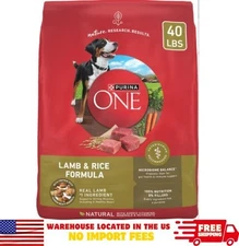 Purina ONE Natural SmartBlend Lamb & Rice Formula Dry Dog Food,40lb