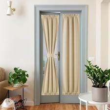 NICETOWN French Door Curtains, Thermal 25W x 72L Pack of 1 , Oatmeal