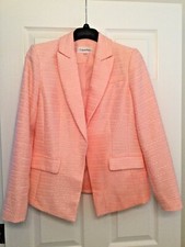 NWOT CK Calvin Klein Open tweed blazer 6