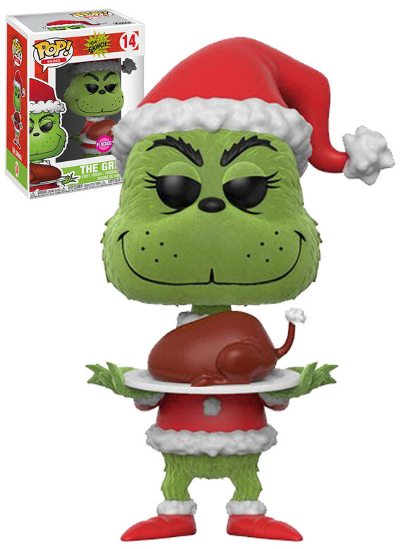 Funko Pop! Books Dr. Seuss The Grinch #14 The Grinch With Roast Beast (Flocked)