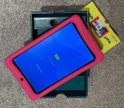 Android Kids Tablet 8'' Onn 100044018P Gen3 2Gb RAM 32Gb Pink Sleeve New Open Box