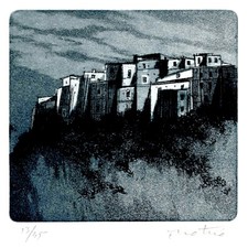 Acquaforte di Enotrio Stampa Arte Collezionismo Decorazione da Parete 25x33cm