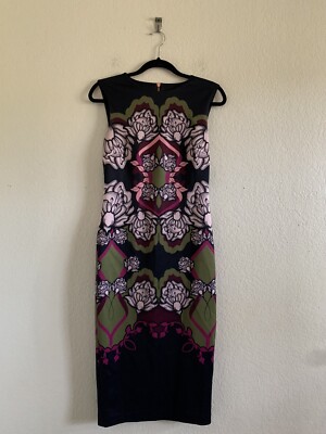 ted baker floral dress black Ted Baker London Floral Tie Neck Sleeveless Maxi Dress