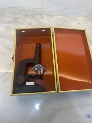 Gilbert Microcraft Microscope With Storage Cabinet Vintage Toy