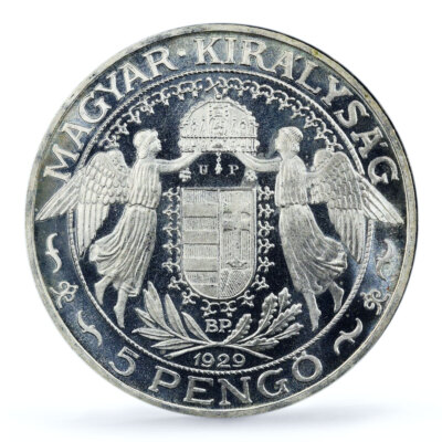 Hungary 5 pengo Saint Ladislav on Horseback RESTRIKE PR66 PCGS