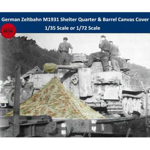 T-Model German Zeltbahn M1931 Shelter Quarter & Barrel Canvas Cover Resin Model  - Picture 1 of 26