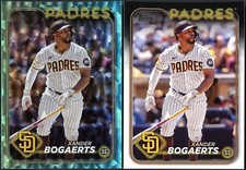 2024 Topps Series 2 Xander Bogaerts #662 Aqua Foil /399 & Base -San Diego Padres