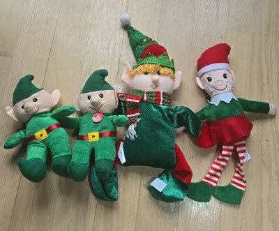 Set Of Plush Elves Christmas Decor