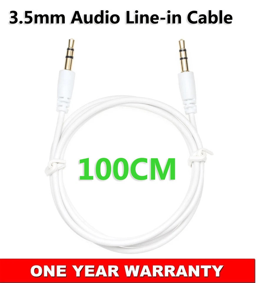 Gold Plated M/M 3.5mm Audio Extension Aux Cable Line-In Cord Male to Male Wire - Image 3 of 3