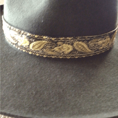 NEW! RareLack of color green jacquard band rancher | eBay display picture 1