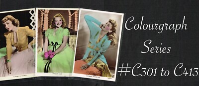 Picturegoer Kolorograph 1930er Jahre Farbe   FILMSTERN   Postkarten #C301 bis #C413