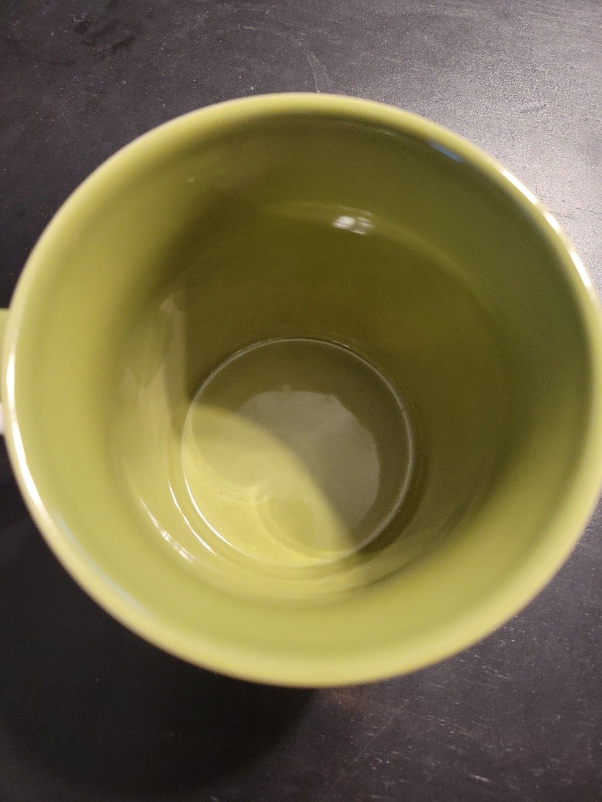 Starbucks Tazo Zen Mug  2010 Bone China Tea Cup Green Beige 12 Oz