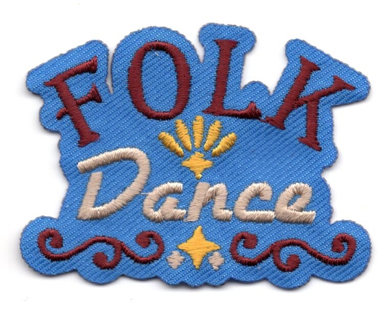 FOLK DANCE Iron On Patch Dance Dancing FOLK DANCE Iron On Patch Dance Dancing