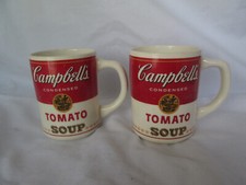 Set of 2 Vintage Campbell's Tomato Soup Coffee Mug Cup Made In The USA
